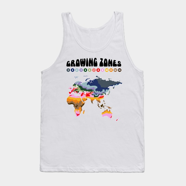 Growing Zones Europe, Asia, Africa & Australia Tank Top by Chiro Loco